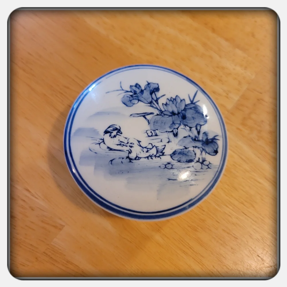 Vintage Chinese Porcelain Trinket Jewelry Box